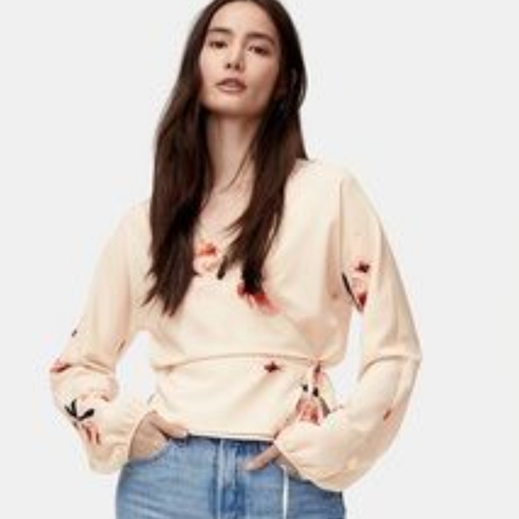 Aritzia Wilfred Lilia Floral Wrap Top - Picture 1 of 9